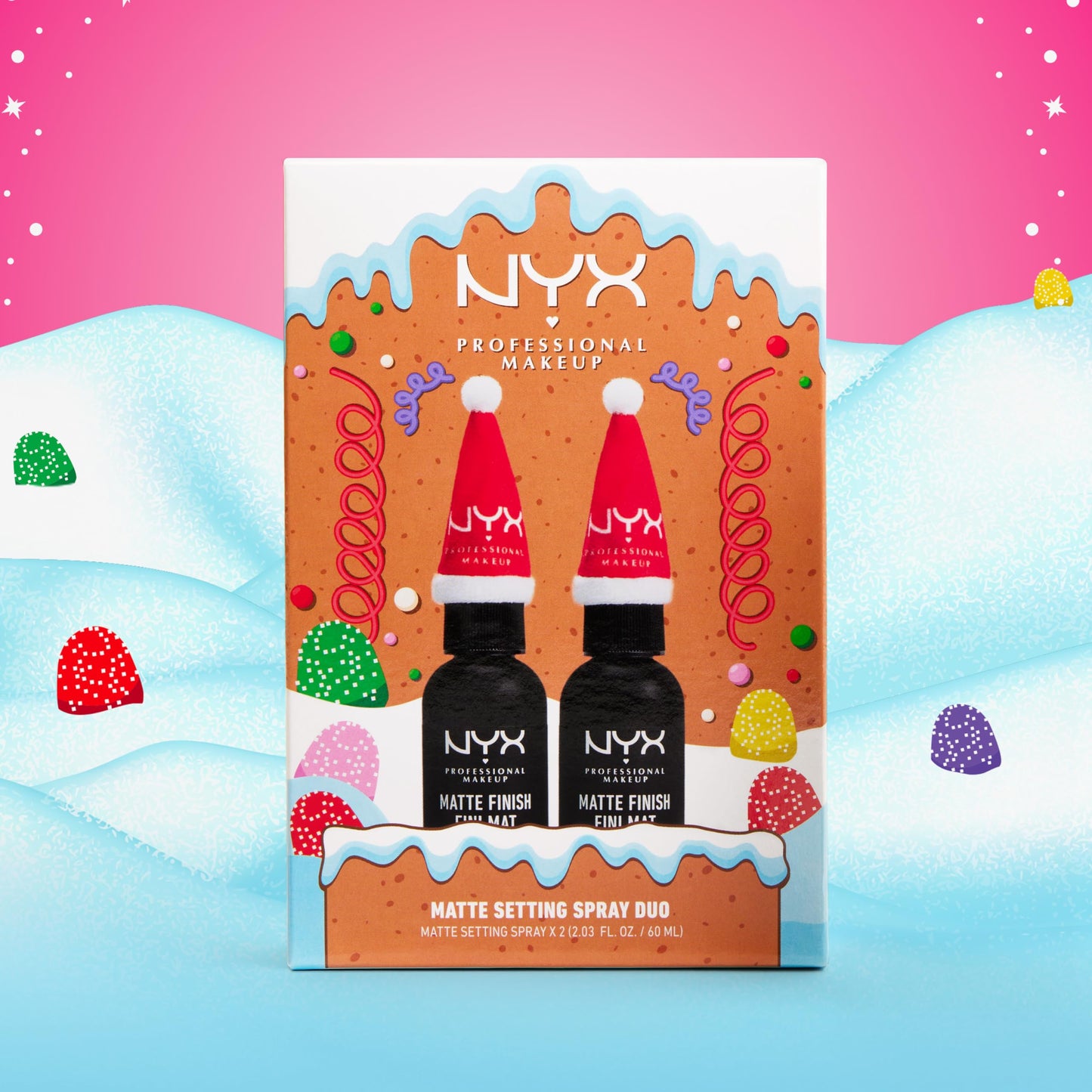 NYX PROFESSIONAL MAKEUP Makeup Setting Spray Duo Holiday Gift Set - Matte Finish, Long-Lasting Face Mist for up to 16HR Wear, Vegan Formula (Full Beauty & Personal Care NYX PROFESSIONAL MAKEUP