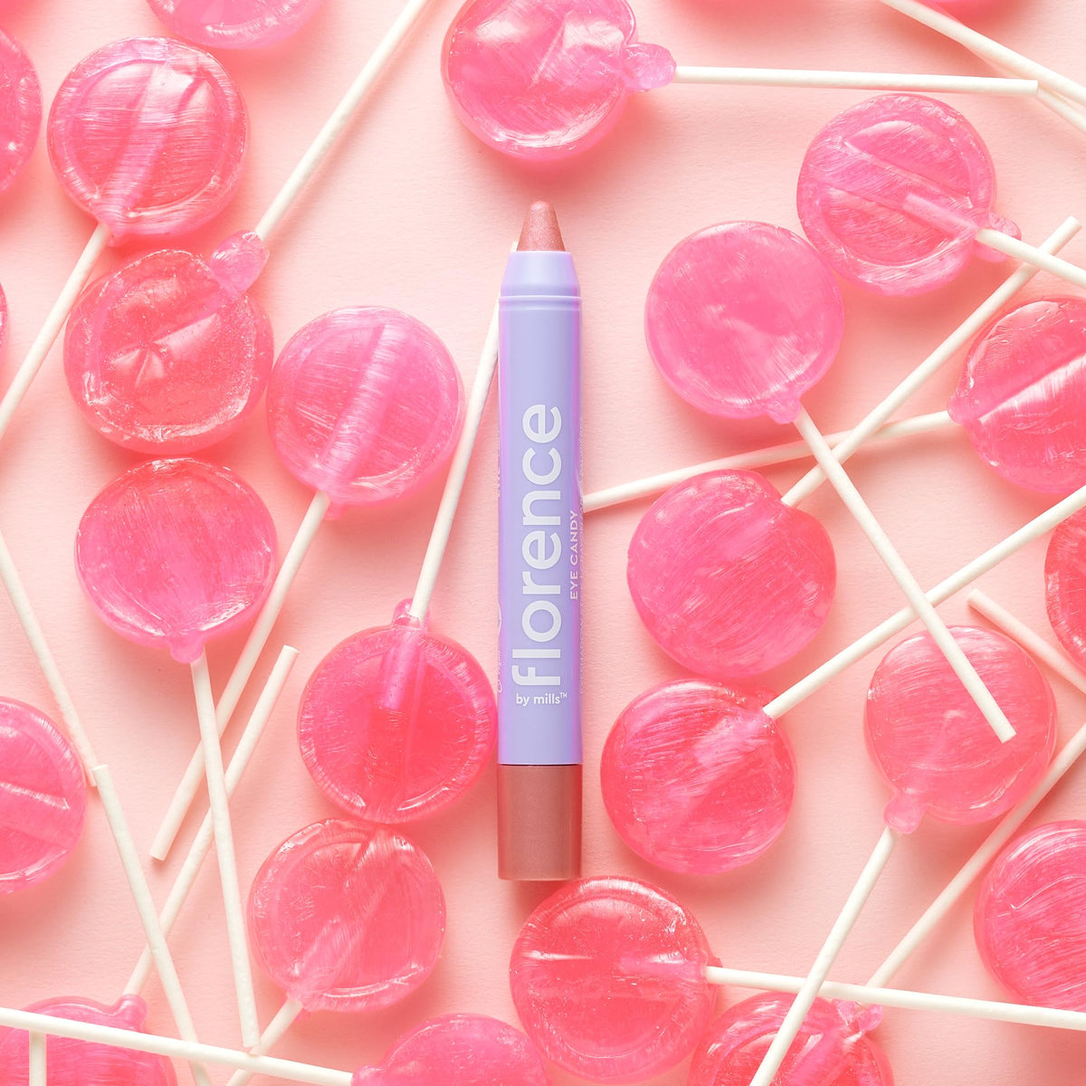 florence by mills Eyecandy Eyeshadow Stick, Lolli (pink shimmer), 0.063 oz/ 1.8g