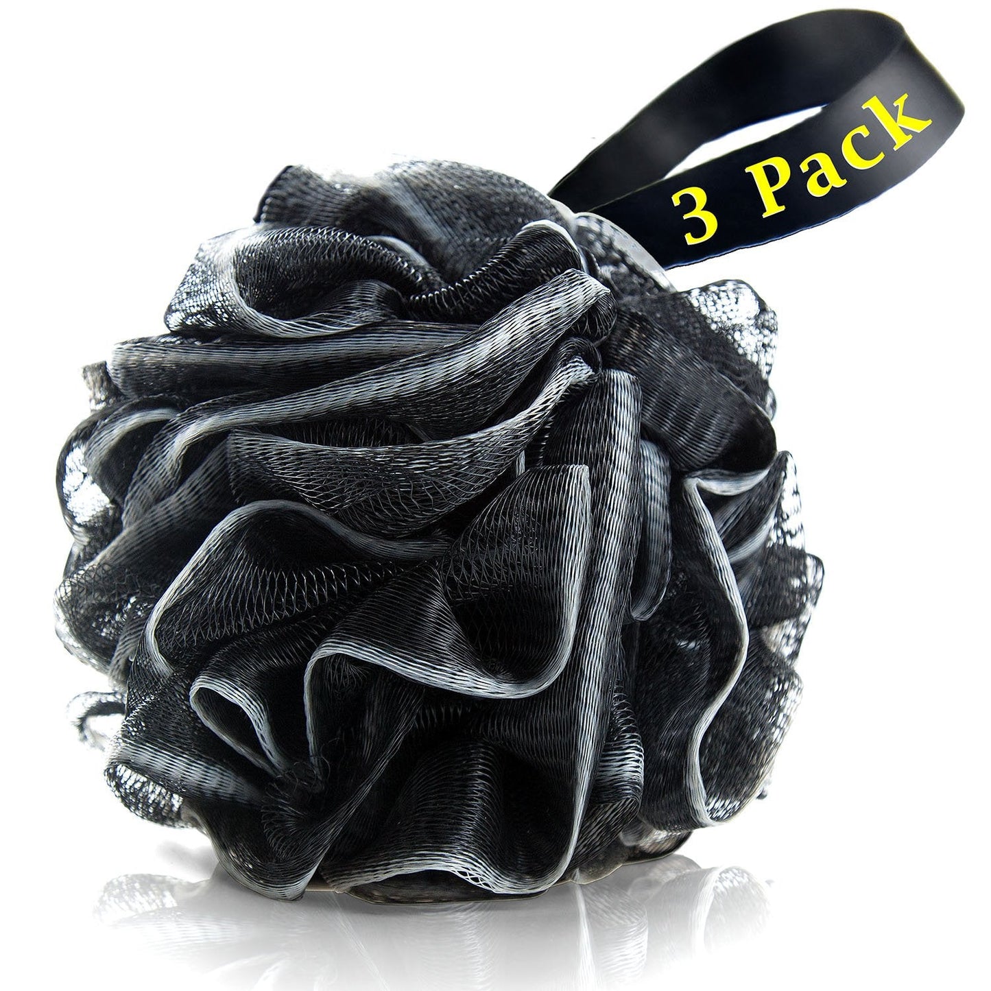 Easymoo Bath Loofahs Sponge Shower Pouf Body Scrubber Mesh Pouf Bath Sponge 3 Pack Beauty and Personal Care Easymoo