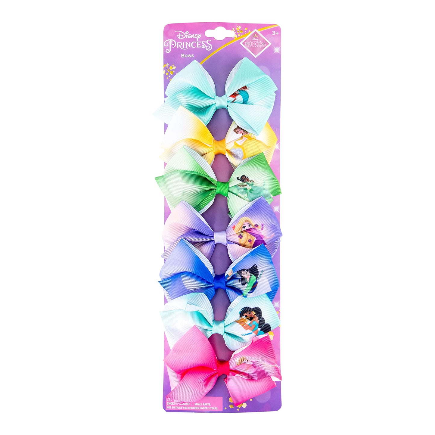 Disney Princess - Girls Hair Accessories Gift Set - Kids Hair Bows - 7 Pcs 4 Inch Bundle - Different Princess on Each Clip - Alligator Clip Ages 3+ Beauty & Personal Care LUV HER