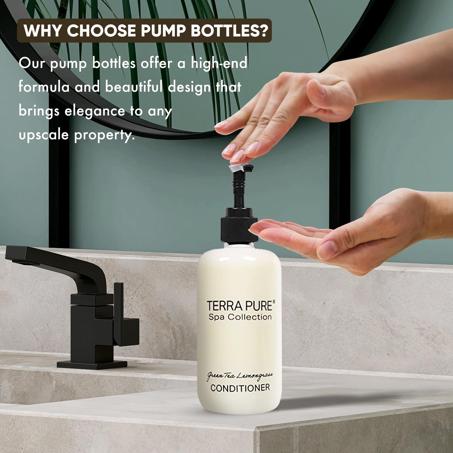Terra Pure Conditioner | Spa Collection | Hotel Amenities in Pump Bottle | 10.14 oz. / 300 ml (Single Bottle) Beauty & Personal Care Terra Pure