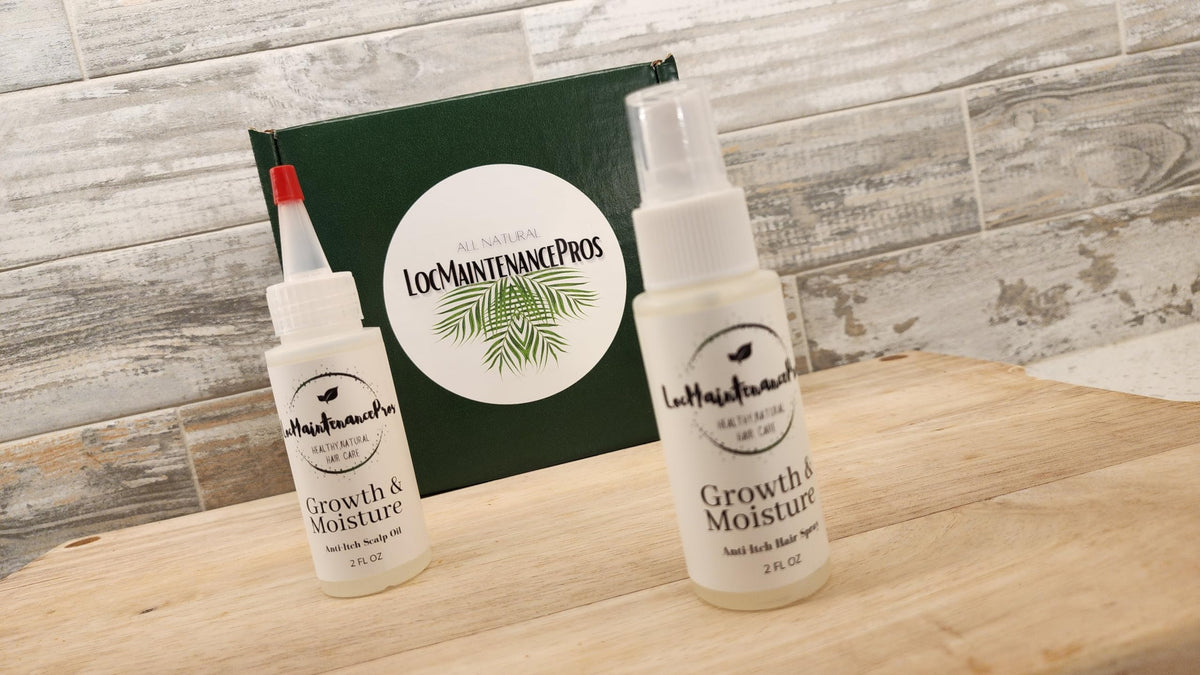 LocMaintenancePros Moisture & Hair Growth Hair Spray/Scalp Oil Bundle With Anti Itch Properties, White