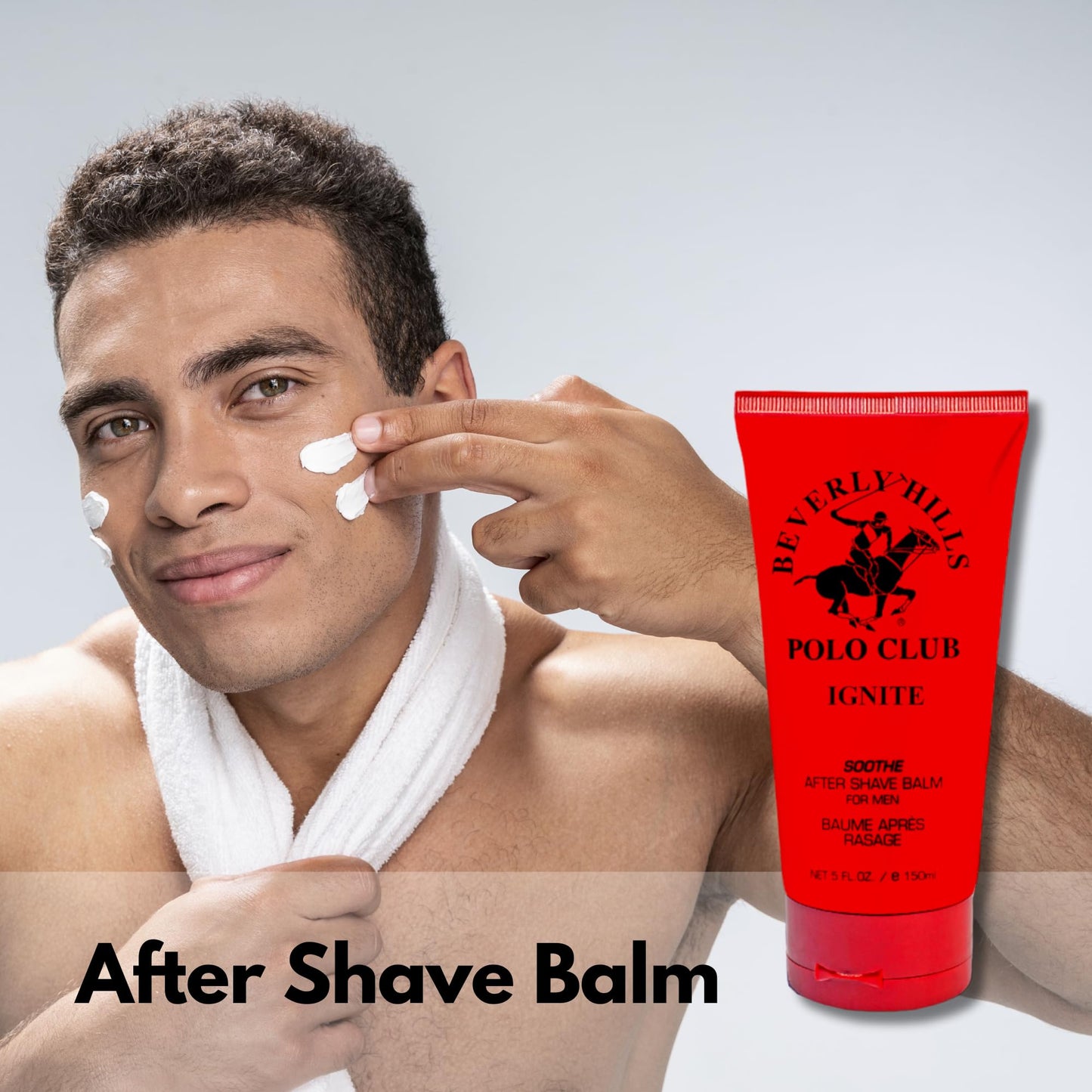 Beverly Hills Polo Club After Shave Balm for Men - Ignite (Musk Woody) - Soothing & Hydrating Post-Shave Lotion 5oz Beauty and Personal Care Beverly Hills Polo Club