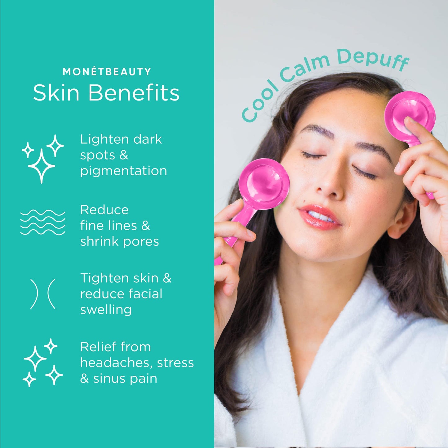 MonétBeauty Ice Globes for Face, Freezer Safe and Highly Effective Facial Globes for Daily Beauty Routines, Face Roller to Tighten Skin, Reduce Beauty & Personal Care MonétBeauty