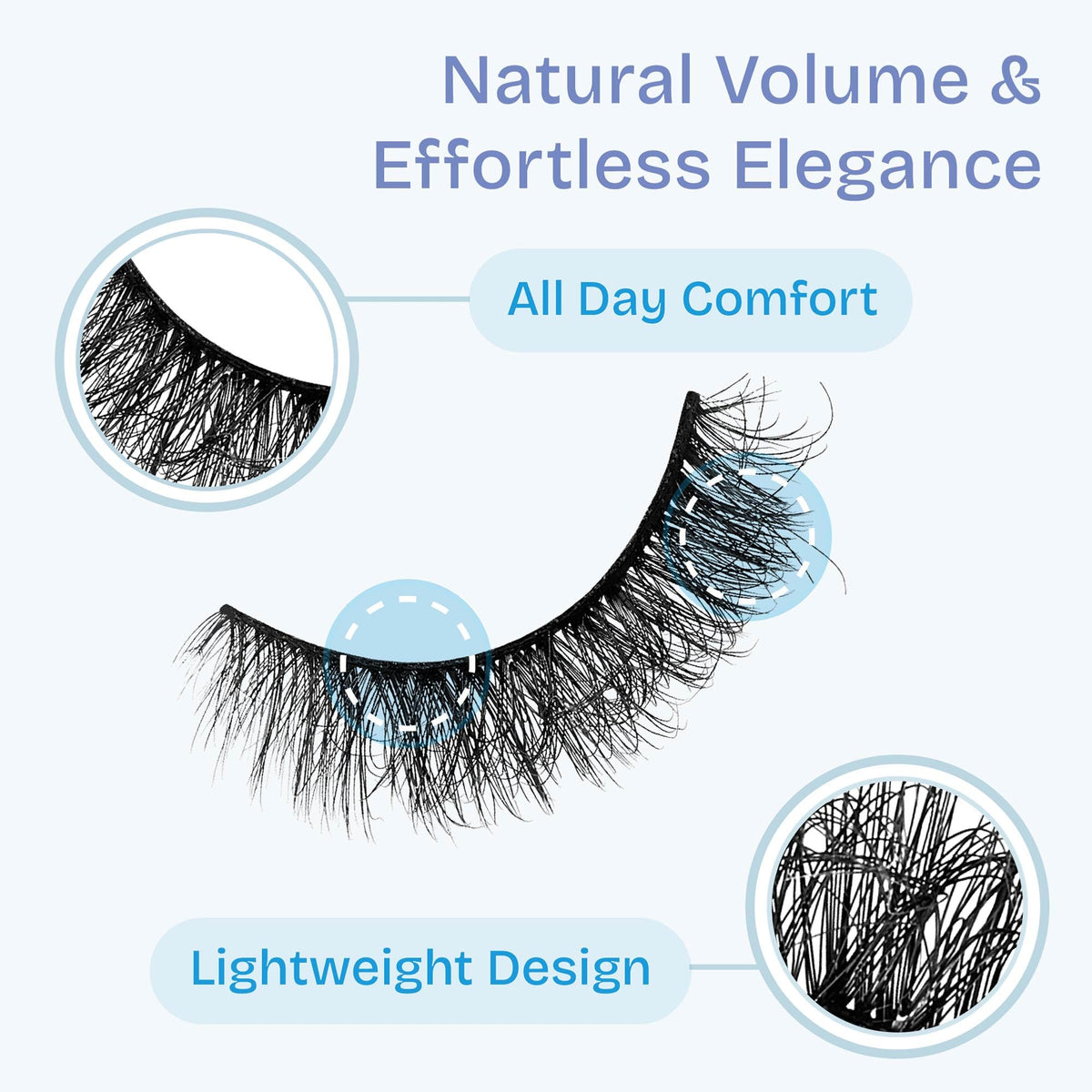 Broadway False Lashes Multipack, Faux Mink Wispy Volume Strip Eyelashes, Natural Look for Daily & Glam Wear, 5 Pairs Fluffy & Lightweight Cat Eye