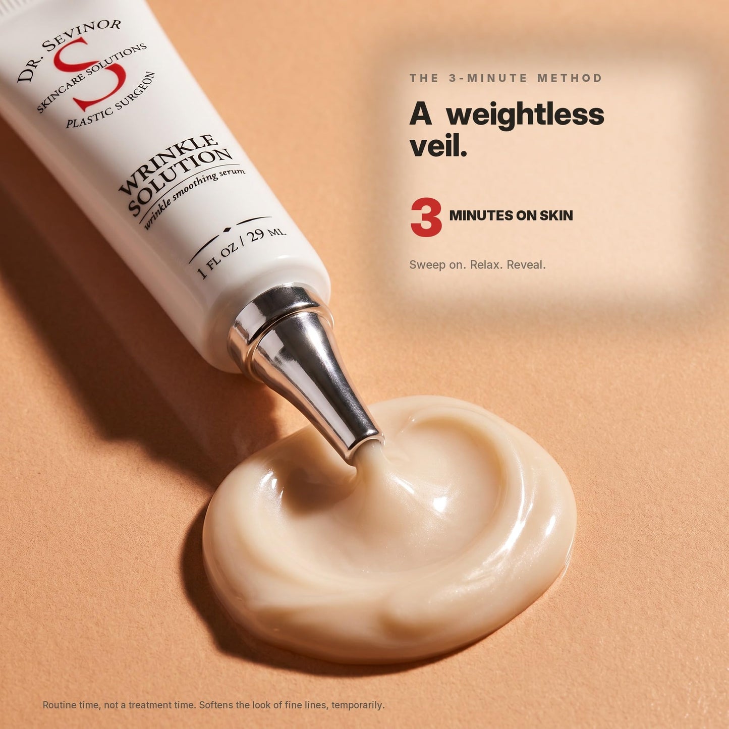 Dr. Sevinor Wrinkle Solution Tinted Serum, Wrinkle Smoothing and Skin Tightening Serum for Women, Surgeon Developed Needle Free Lift with Hyaluronic Beauty & Personal Care Dr.Sevinor