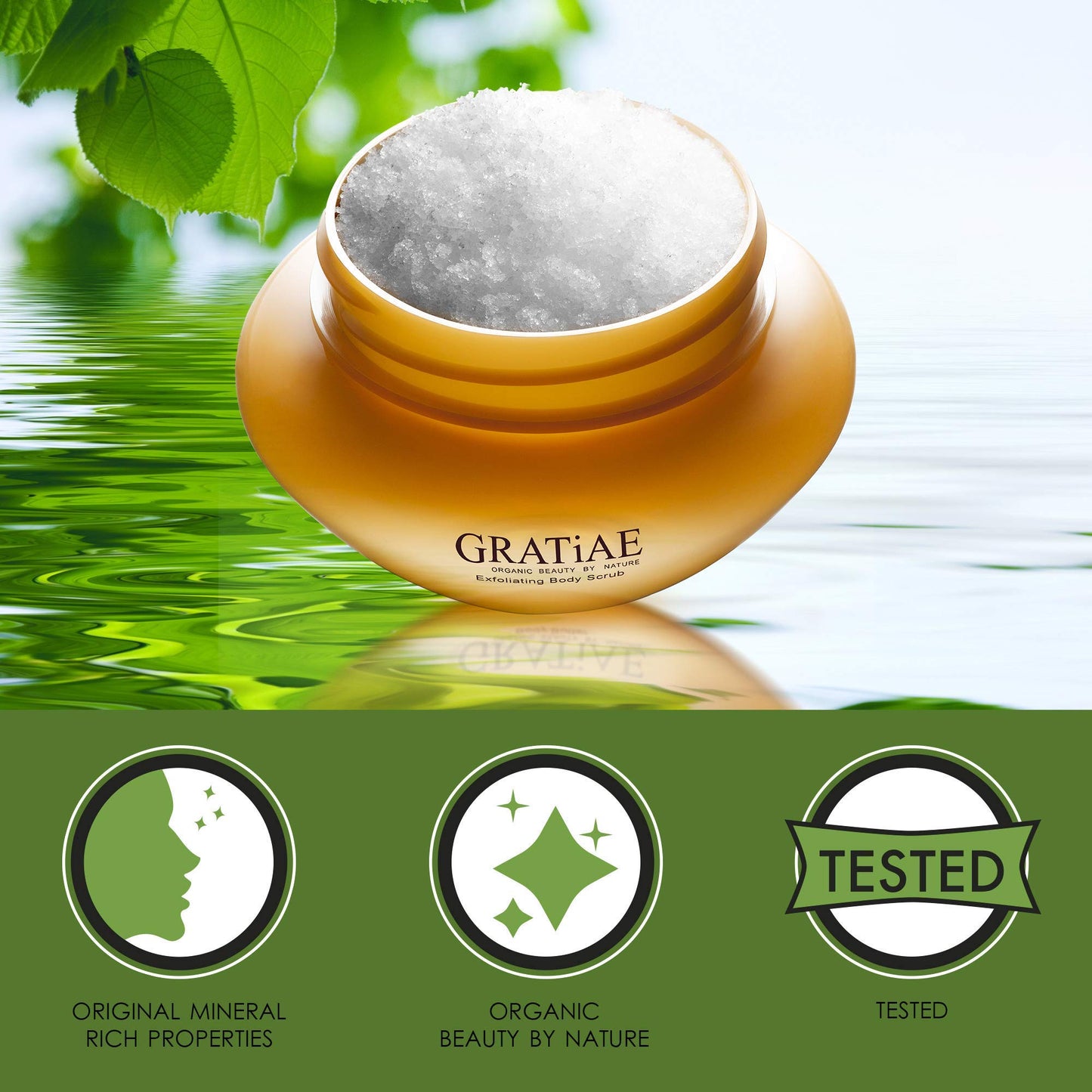 Gratiae Organics Exfoliating Body Scrub, Passion Fruit and Lime for All Skin Types 8.5 Fl oz Beauty & Personal Care Gratiae