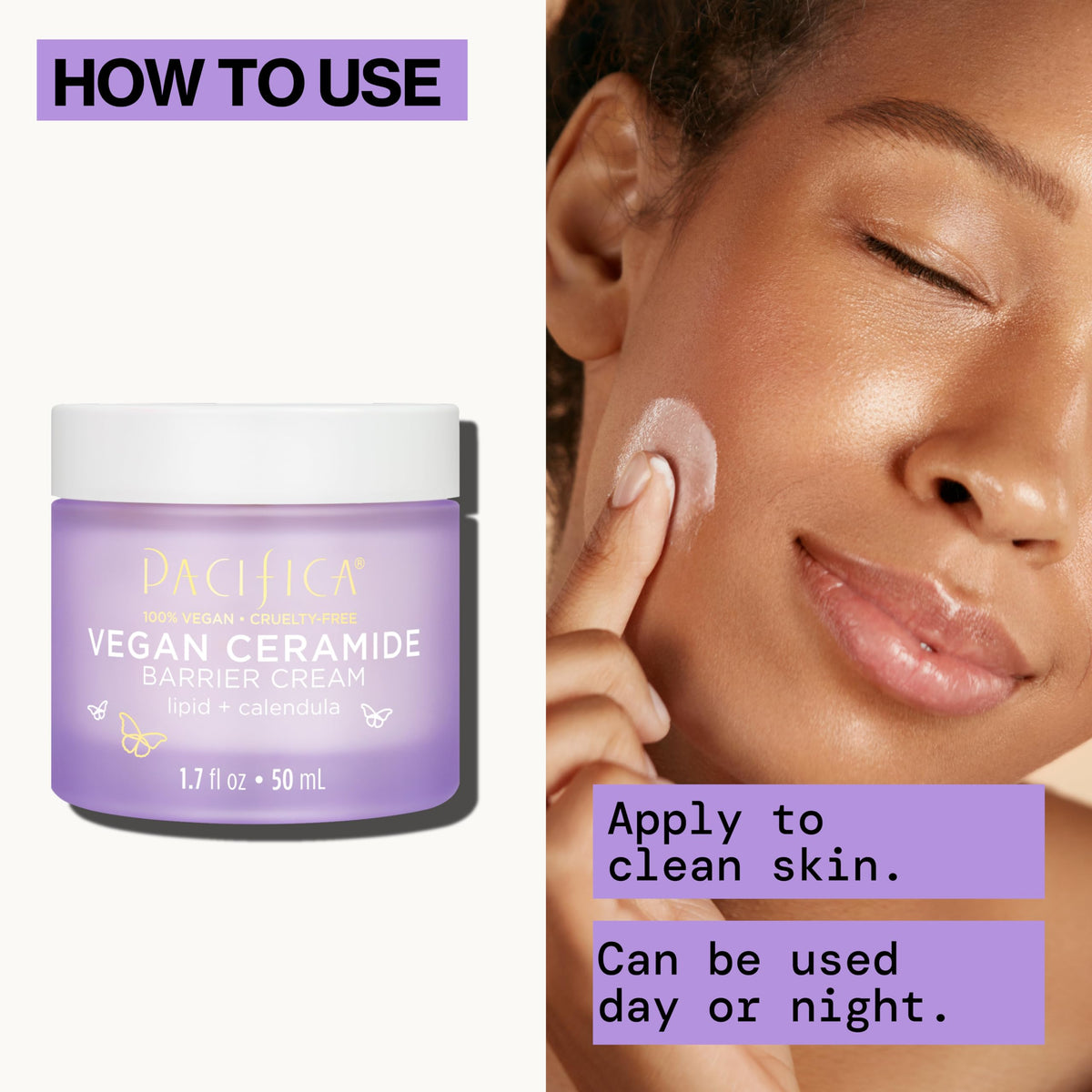 Pacifica Face Cream - Vegan Ceramide Barrier Cream w/Niacinamide & Shea Butter - Hydrating Daily Face Moisturizer Fragrance Free for Sensitive Skin Beauty & Personal Care Pacifica