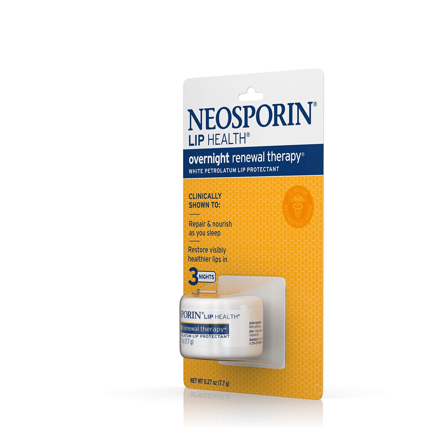 Neosporin Lip Health Overnight Healthy Lips Renewal Therapy Petrolatum Lip Protectant, 0.27oz. (Pack of 2) Beauty and Personal Care Neosporin