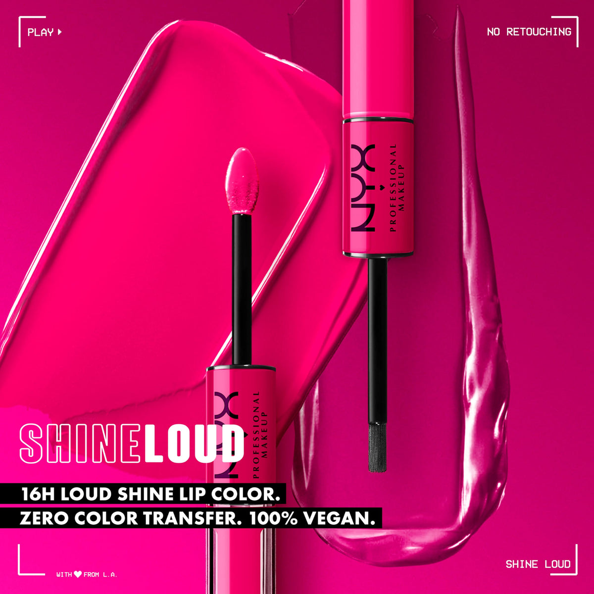 Liquid lipstick NYX Shine Loud 2-in-1 Nº 1 Born to hustle 3,4 ml