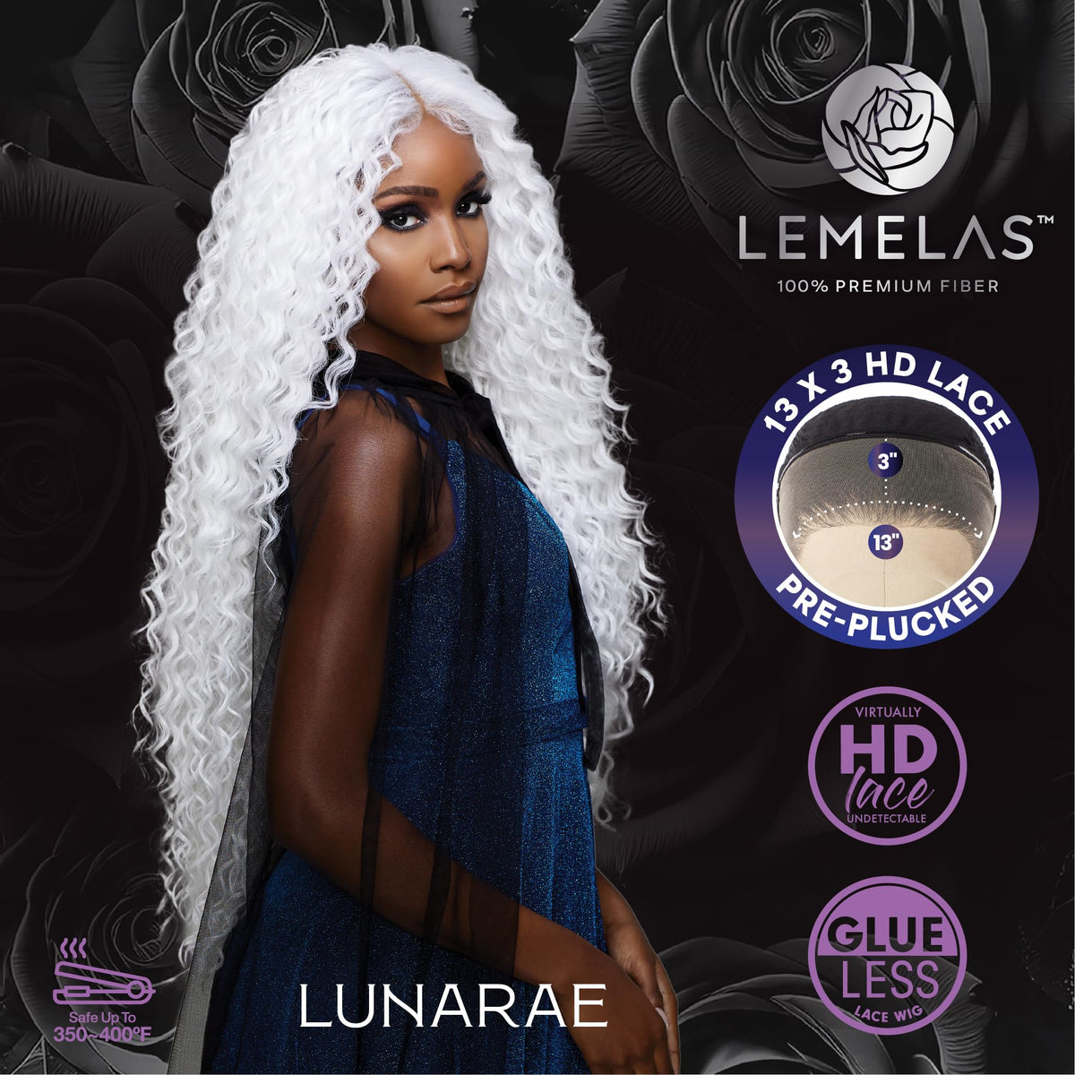 Sensationnel Lemelas LaceWig-Lunarae 13x3, SHADOWPLUM