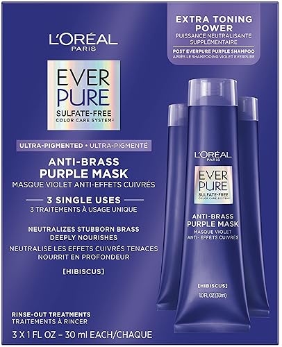 L'Oreal Paris EverPure Ultra Pigmented Anti Brass Purple Rinse-Out Mask for Bleached, Blonde or Highlighted Hair, 3 Ounce Beauty & Personal Care L'Oreal Paris