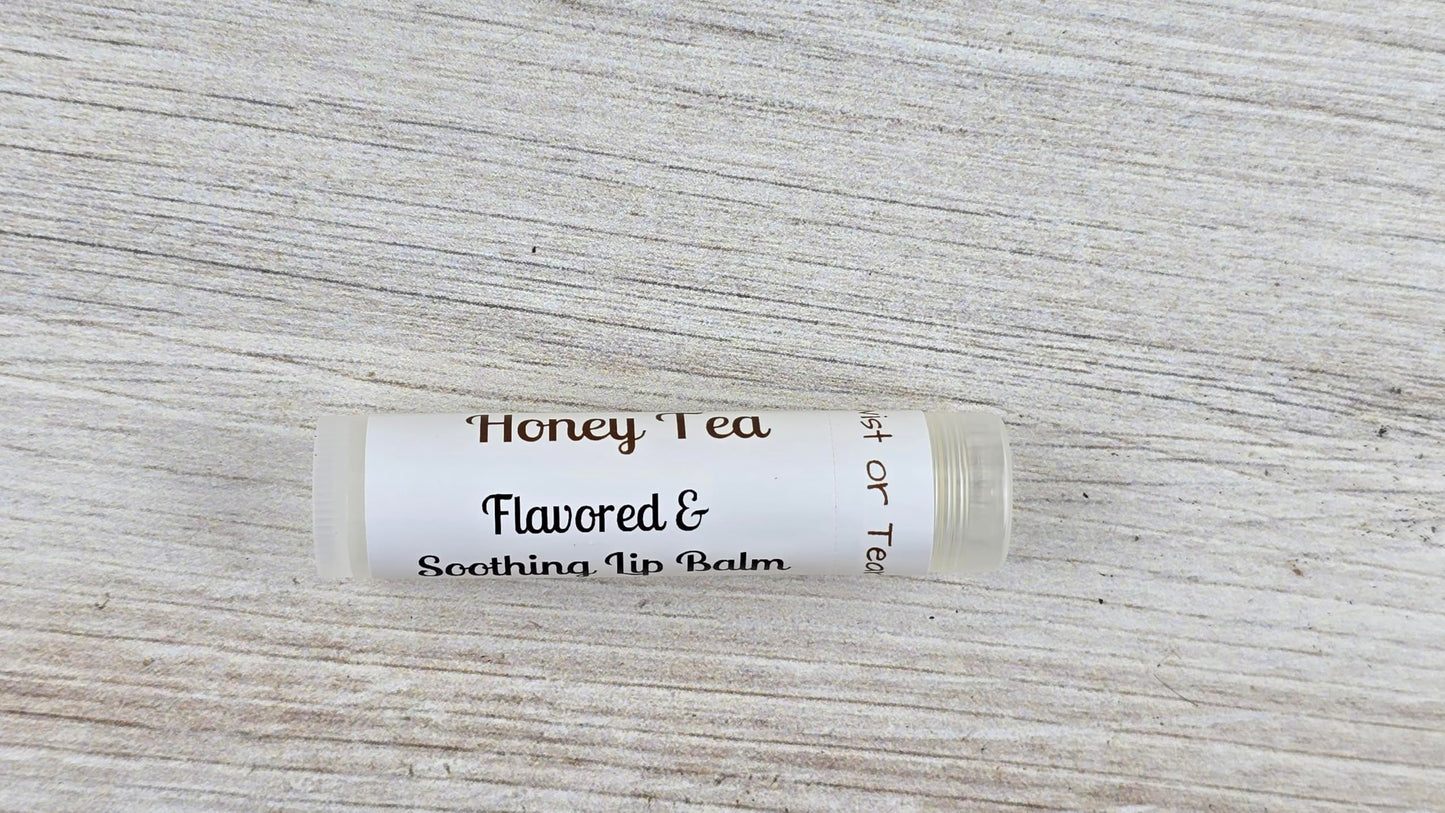 TSA Handmade Sweet Honey Tea Flavored Lip Balm with Beeswax, Vitamin E, Canola, Soybean, Coconut, Sunflower Oils for Women, Men, Teens, Tween, 1 count Beauty and Personal Care The Scented Angels