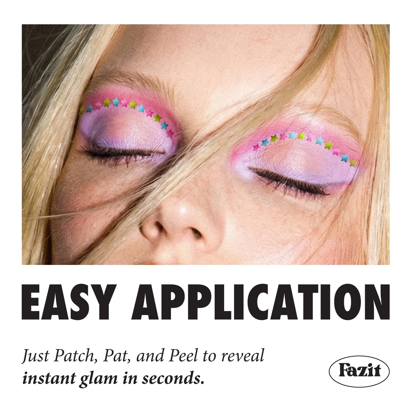 Fazit Makeup Patches - Star Struck Eye Wings - Glow Up Make-Up Patches - Cute Glitter Makeup Accessories for Women - Cosmetic Glitter for Face Beauty & Personal Care Fazit