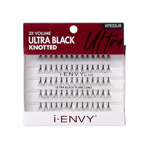 iEnvy KISS Ultra Black Individual Lashes Ultimate Volume 70 Individual Long Lashes False Lashes Beauty & Personal Care i•ENVY