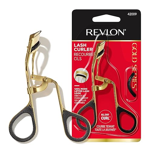 Revlon Gold Series Eye Lash Curler, Creates Open Eye Look, Easy to Use, Titanium-Coated for Durability, 1 Count Beauty & Personal Care REVLON