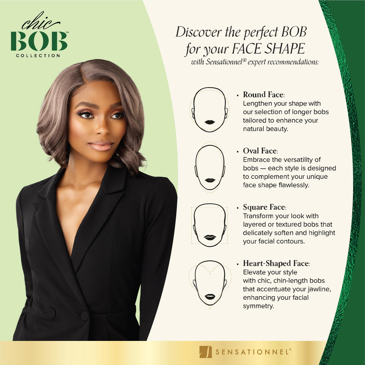 Sensationnel Chicbob Lace Frontwig-Bob Unit 10, 2 DARKBROWN