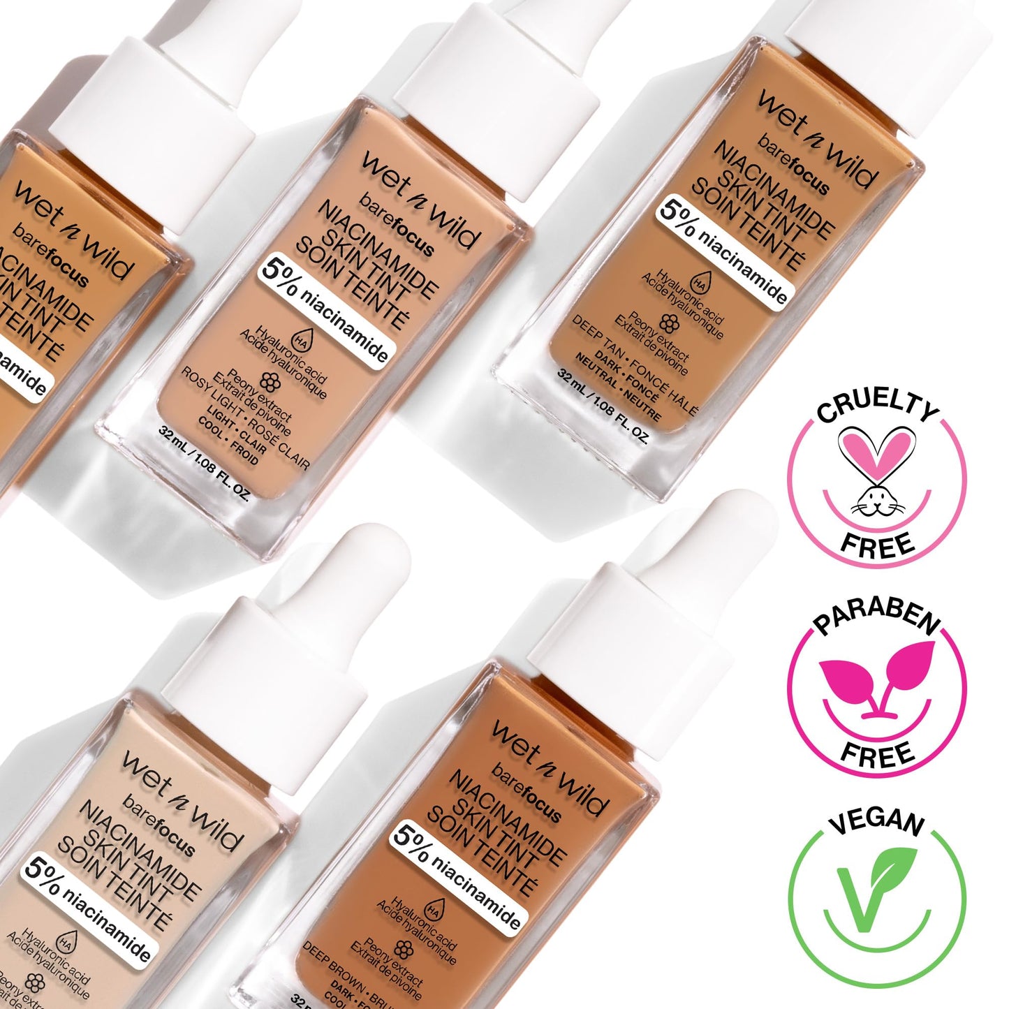 wet n wild Bare Focus Skin Tint, 5% Niacinamide Enriched, Buildable Sheer Lightweight Coverage, Natural Radiant Finish, Hyaluronic & Vitamin Beauty & Personal Care wet n wild