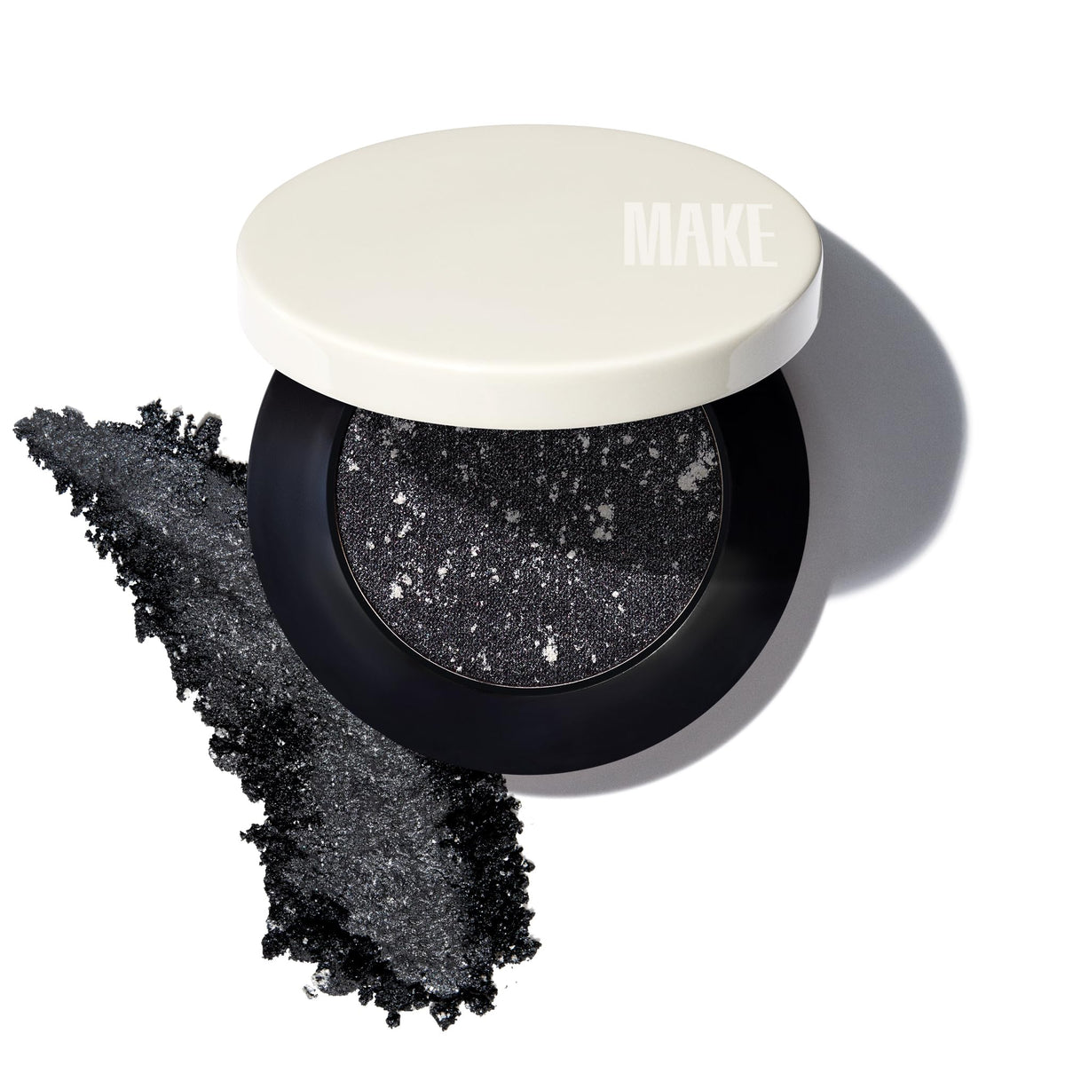 MAKE Beauty Multi-Chromatic Eye Shadow. Metal Reflecting Luminous Foil Finish Creamy, Buildable, Dimensional Long-wear, Crease-proof Powder Eyeshadow,
