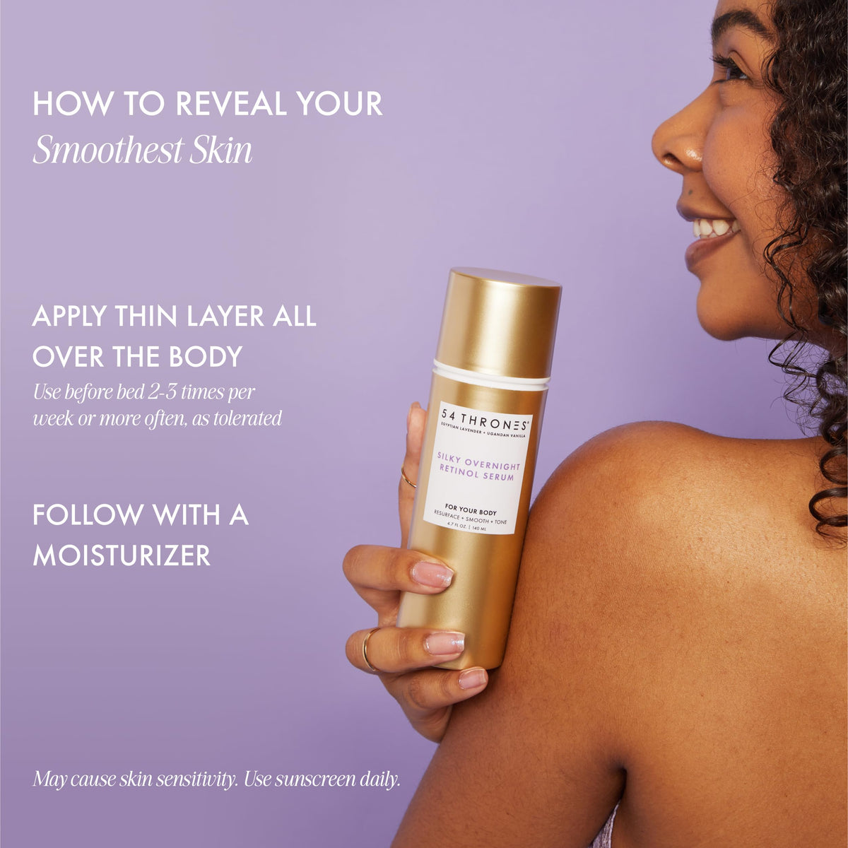 54 Thrones Silky Overnight Retinol Skin Booster Serum for Face & Body