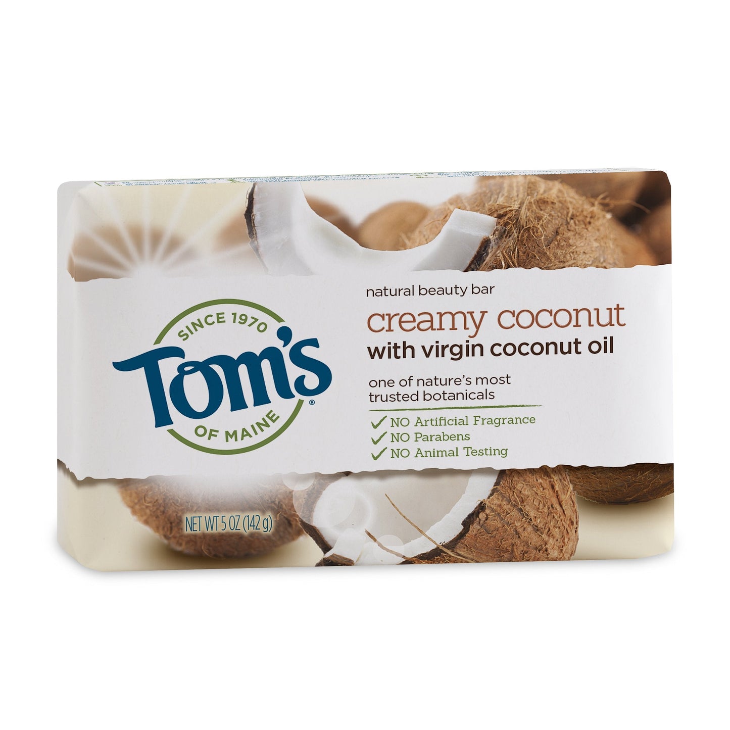 Tom's of Maine Natural Beauty Bar Soap with Virgin Oil, Coconut, 5 Ounce Beauty & Personal Care Tom's of Maine