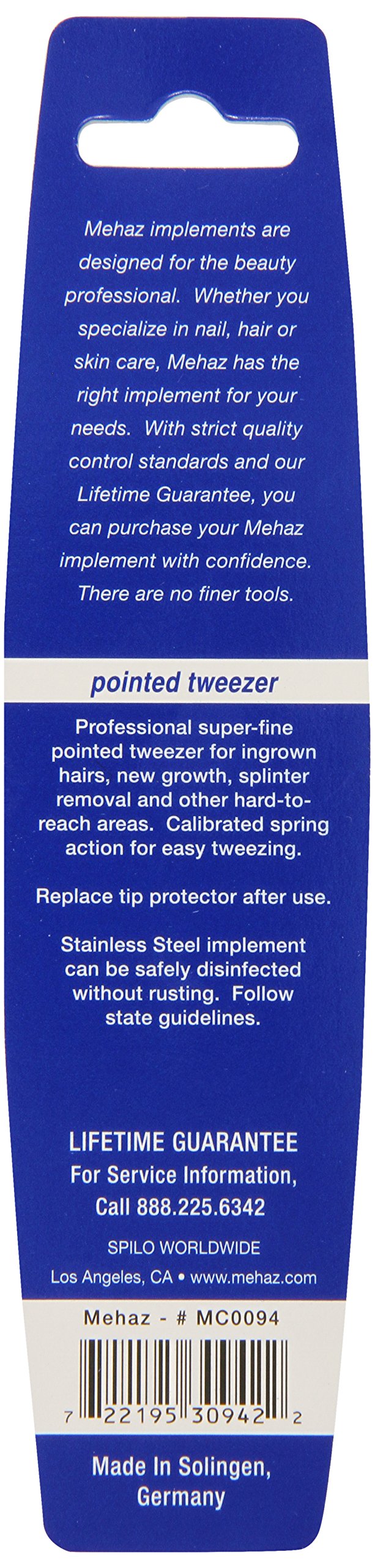 Mehaz Professional Depil a Tweez Pointed Tip Nipper Beauty & Personal Care Mehaz Professional