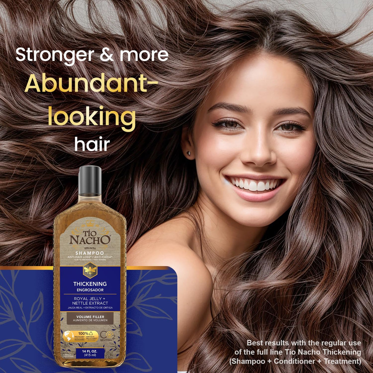 Tio Nacho Thickening Shampoo for Thinning Hair for Women & Men with Royal Jelly & Nettle Extract - Volumizing Hair Loss Shampoo for Fine Hair, Paraben Beauty & Personal Care Tio Nacho
