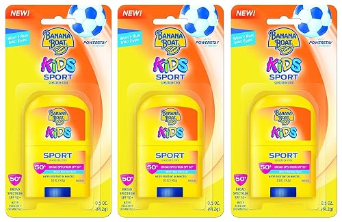 Banana Boat Spf#50+ Kids Sport Stick 0.5 Ounce (14ml) (3 Pack) Beauty & Personal Care Banana Boat
