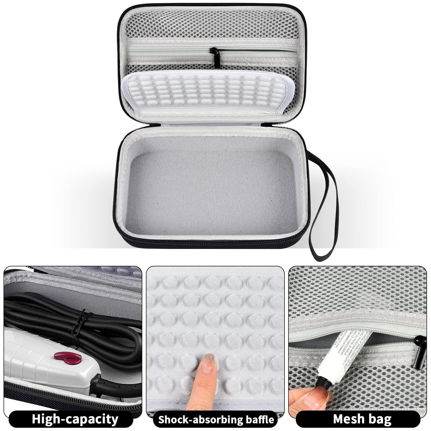 Case for Andis Professional T-Outliner Beard & Hair Trimmer, Model GTO 04780/04710/04603/04775, with Mesh Pocket for Attachment Set - Bag Only Beauty and Personal Care Comecase