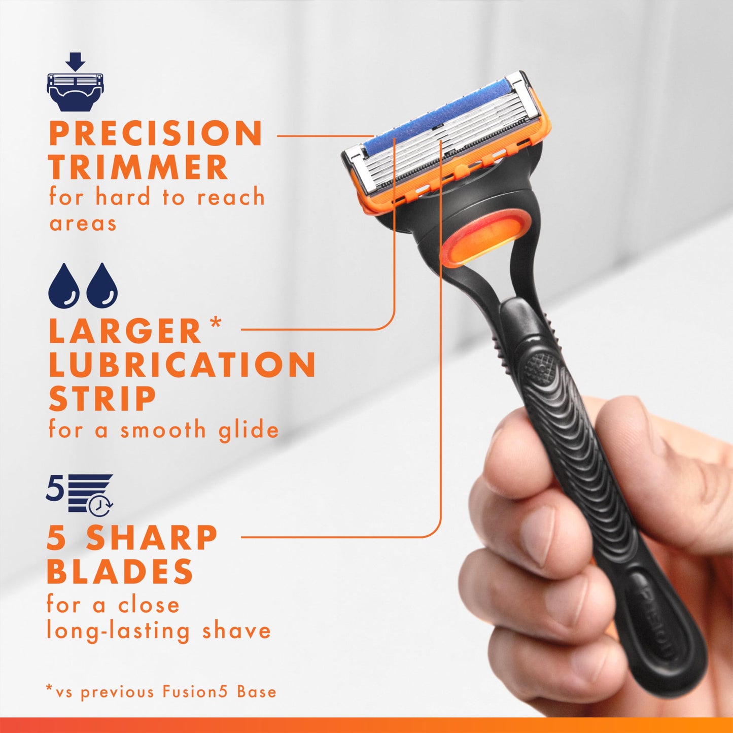 Gillette Fusion5 5-Blade Mens Razor Blade Refills, 12 Count, with Precision Trimmer Beauty and Personal Care Gillette