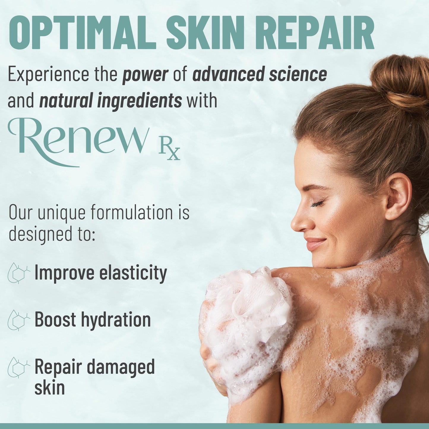 RENEW RX Collagen + Elastin Skin Strengthening Body Wash - Firming Skin Care, Hydrating Cleanser, Vegan Skincare, 32 fl oz Beauty & Personal Care RENEW RX