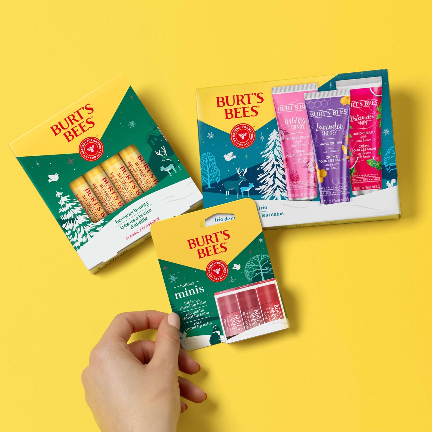 Burt's Bees Christmas Gifts, 3 Body Skincare Stocking Stuffers, Shea Butter Hand Cream Trio Set - Lavender Honey, Watermelon Mint & Wild Rose Berry Beauty & Personal Care Burt's Bees