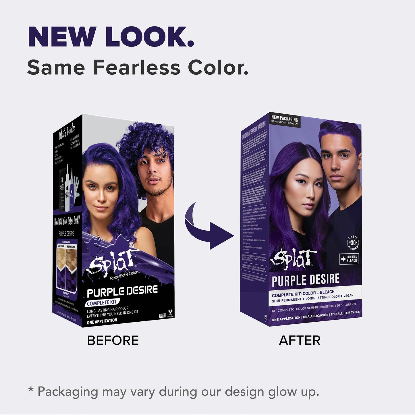 Splat Purple Desire Semi Permanent Hair Dye Kit with Bleach, 1 Application, Includes Purple Hair Dye, Oxide & Bleach Powder, Vegan & Cruelty Free Hair Beauty & Personal Care Splat