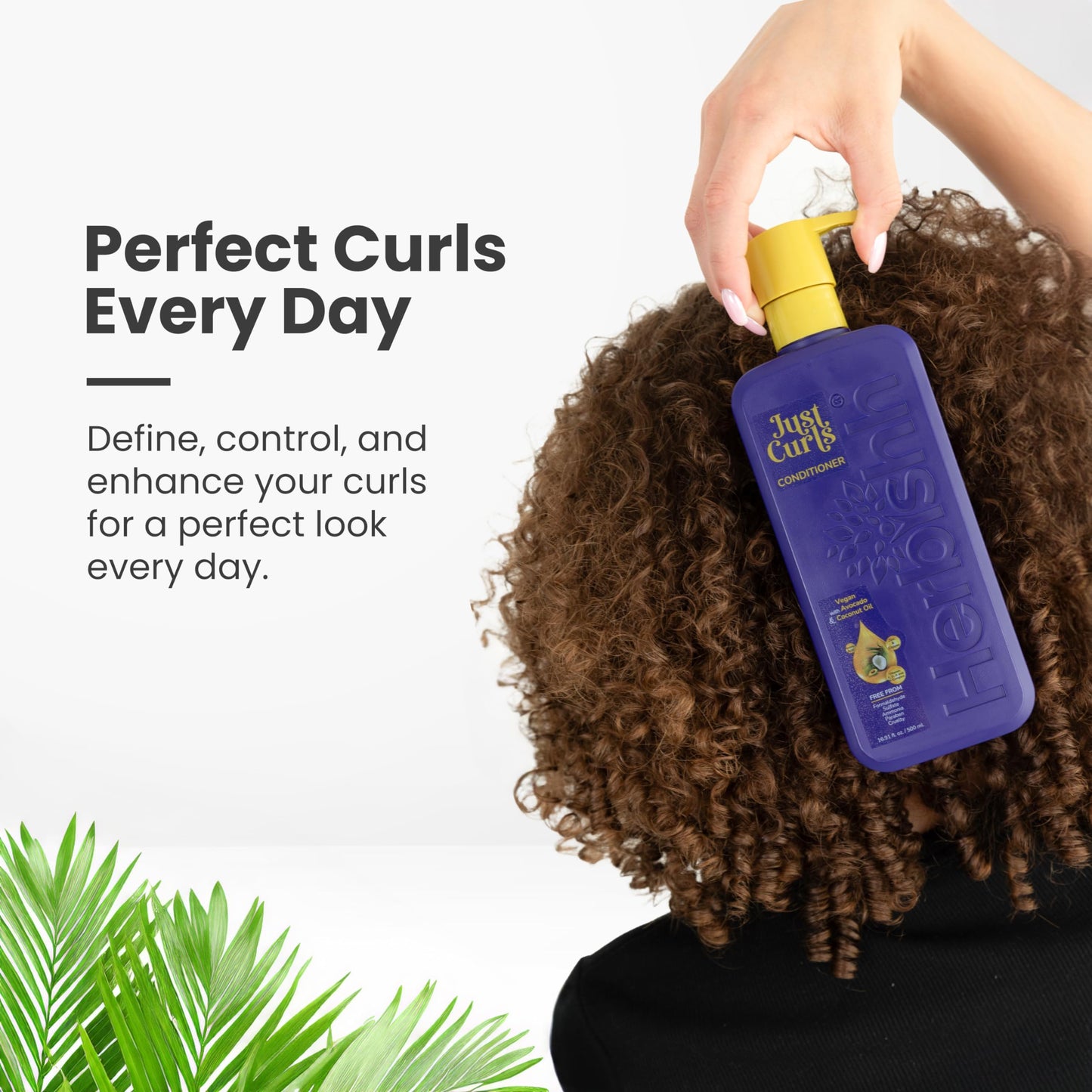Herbishh Curly Hair Shampoo and Conditioner Set with Deep Conditioner For Women, Men (3 X 16.91 Fl Oz) Definition For Wavy & Coily Hair Reduce Frizz Beauty & Personal Care Herbishh
