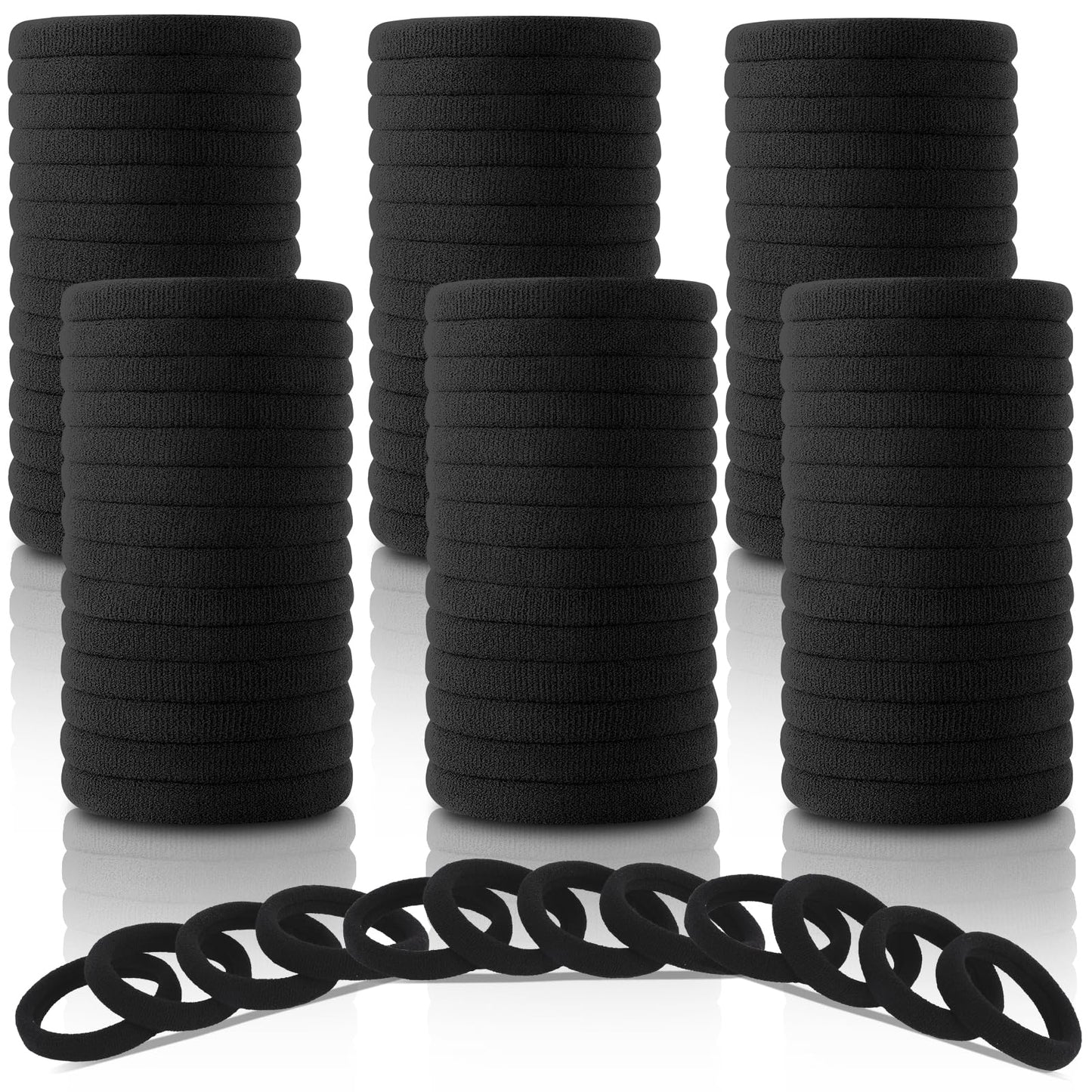 120PCS Black Hair Ties for Women Girls, Elastic Hair Bands Ponytail Holders Beauty and Personal Care DWKFEOQ