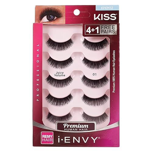 KISS I ENVY Multi Pack Eyelashes Juicy Volume 01 KPEM12 Beauty & Personal Care KISS