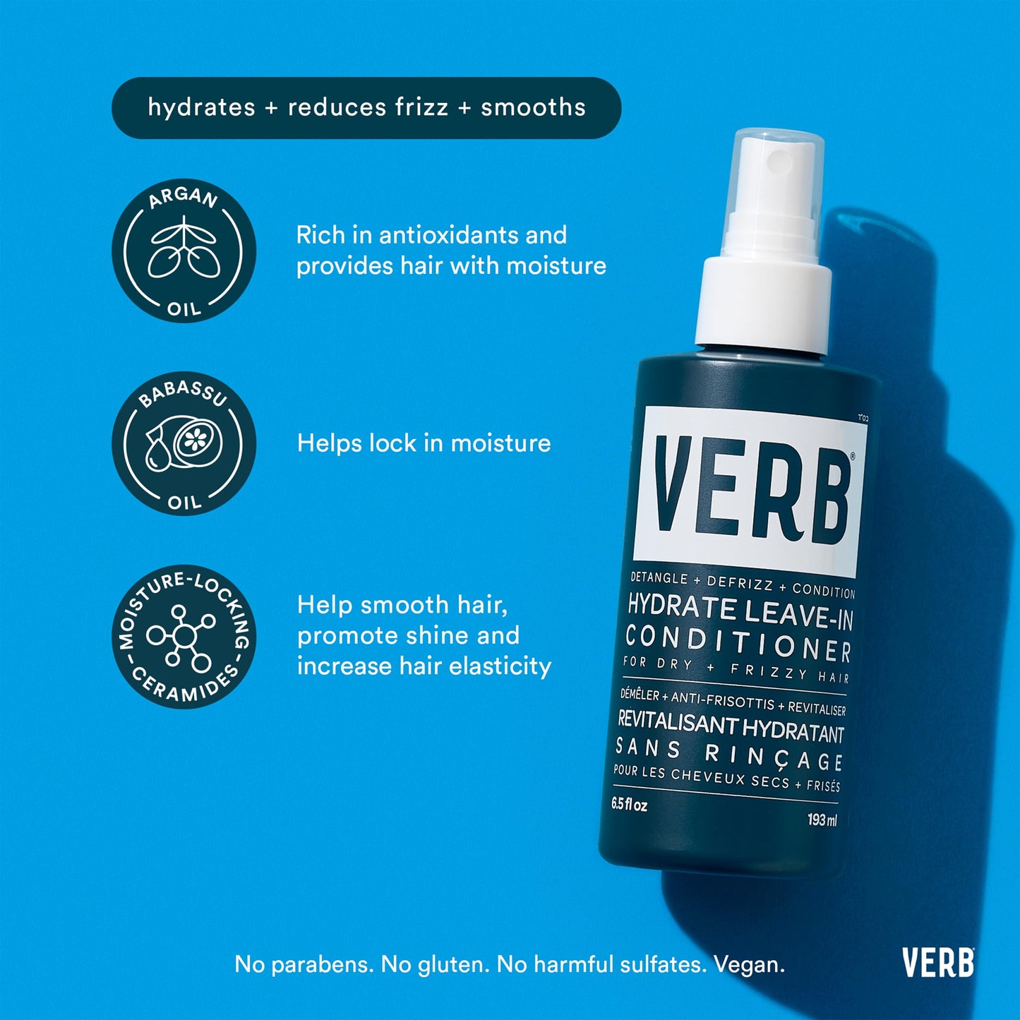 VERB Bold Moisture Hydrate Kit, 4 pc - Cleanses + Nourishes Dry + Frizzy Hair to Smooth + Reduce Frizz - Amber + Warm Jasmine Scent Beauty & Personal Care VERB