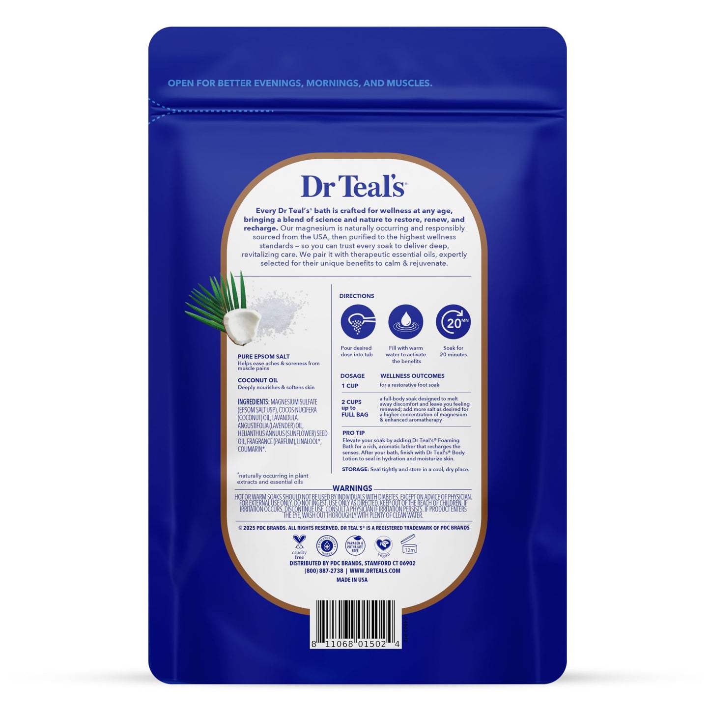 Dr Teal's Epsom Salt Magnesium Soak, Nourish & Protect with Coconut Oil, 3 lbs Beauty and Personal Care Dr Teal's