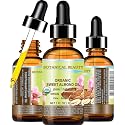 Botanical Beauty Organic SWEET ALMOND OIL 100% Pure Natural Virgin Unrefined Undiluted Cold Pressed Carrier Oil for Face, Skin, Body, Hair, Massage Beauty & Personal Care Botanical Beauty