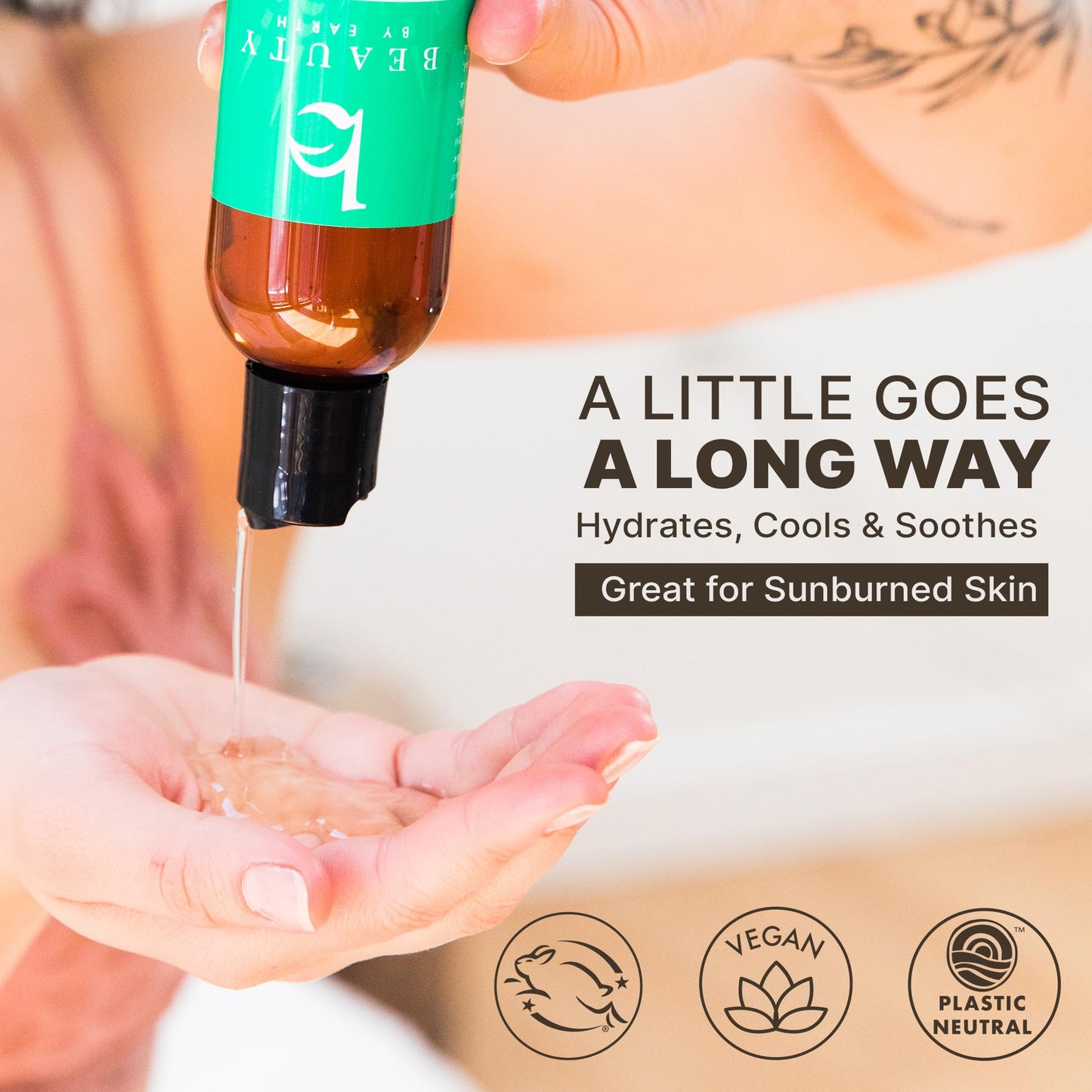 Beauty by Earth Aloe Vera Gel - USA Made with Natural & Organic Ingredients, Pure Aloe Vera Plant Gel for Face Mask, Hair & Skin with Vitamin C & E Beauty & Personal Care Beauty by Earth
