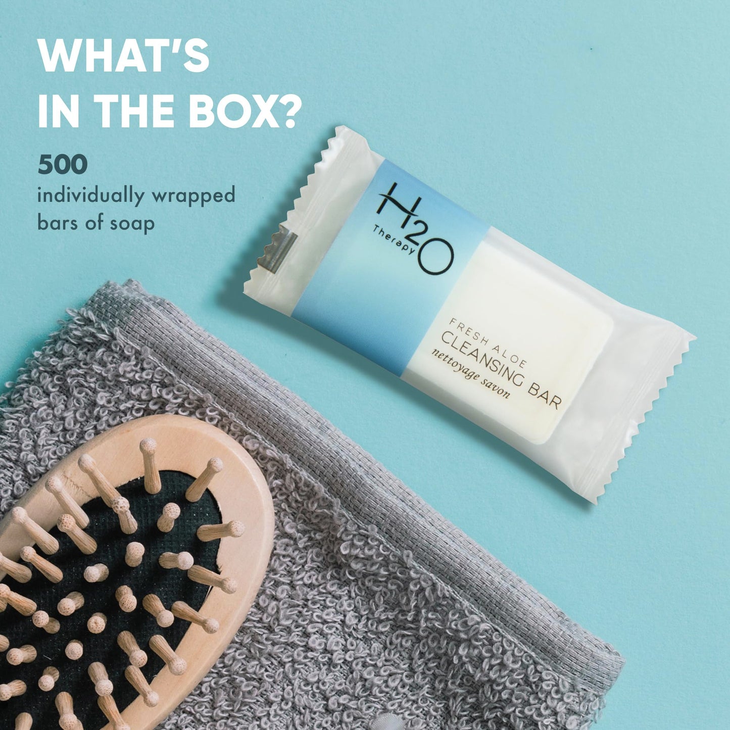 Travel Size Hotel Bar Soap 500 Count 1 oz Cleansing Bars Guest Amenities for Hotels Vacation Rentals and Short Term Rentals Paraben Free Green Tea Beauty & Personal Care H2O Therapy