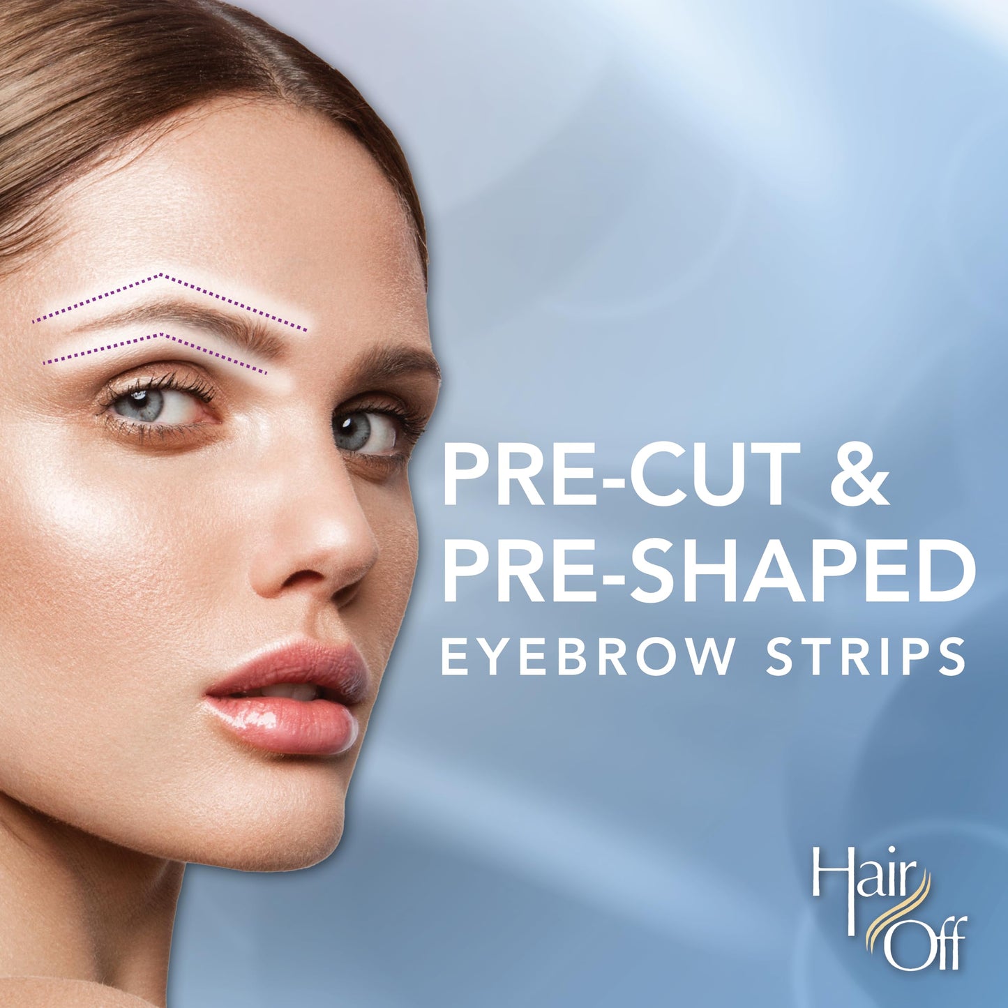 Hair Off Eyebrow Wax Strips - Fast & Painless Eyebrow Shaping Kit for Women - Face Wax Strips for Hair Removal - 18 Ct Beauty & Personal Care Hair Off