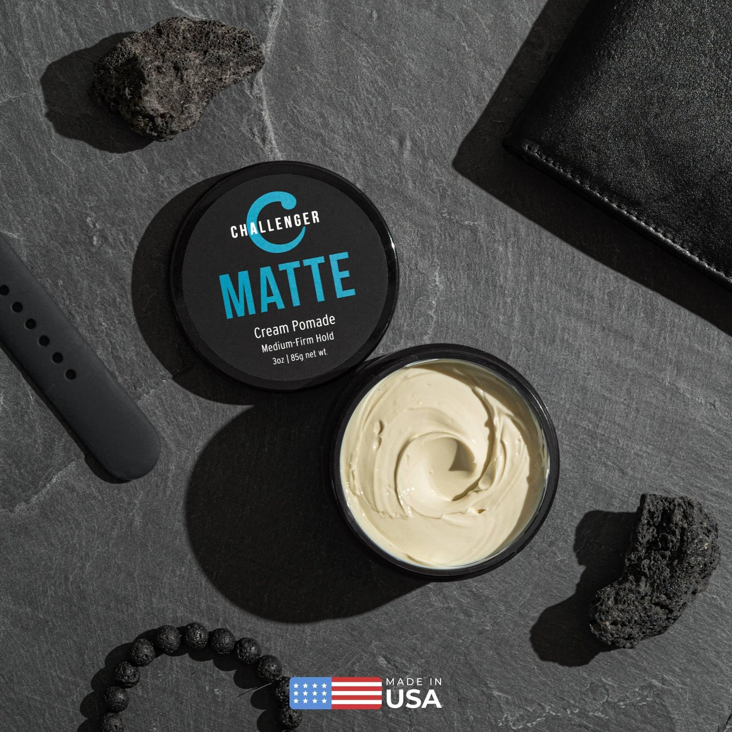 Challenger Matte Cream Pomade Combo | Natural, Shine Free Styling Product | Medium Firm All-Day Hold | Travel Friendly Water Based Hair Gel | For All Beauty & Personal Care Challenger