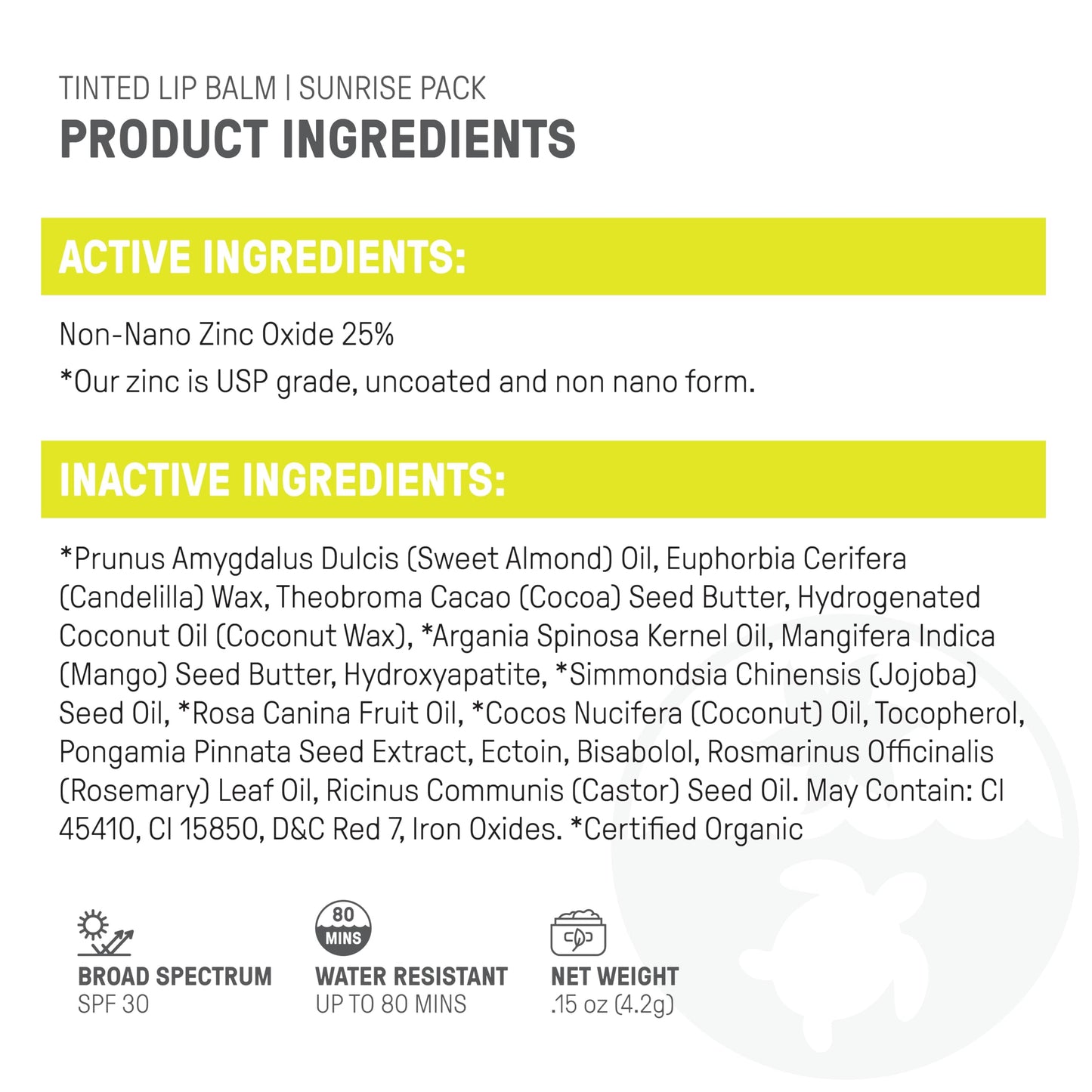 Raw Elements Tinted Lip Sun Kissed, Ocean Mist, Magma Red SPF 30 .15 oz Sunrise Pack Beauty & Personal Care Raw Elements