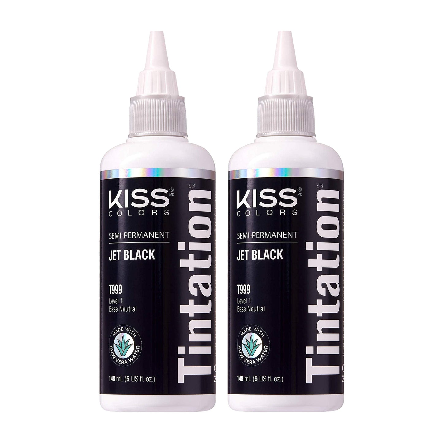 Red by Kiss Tintation Semi-Permanent Hair Color, Aloe Vera Water Based, Argan Oil, Olive Oil, Collagen & Keratin, Long-Lasting Color Dye (Jet Black, 2 Beauty & Personal Care Red by Kiss