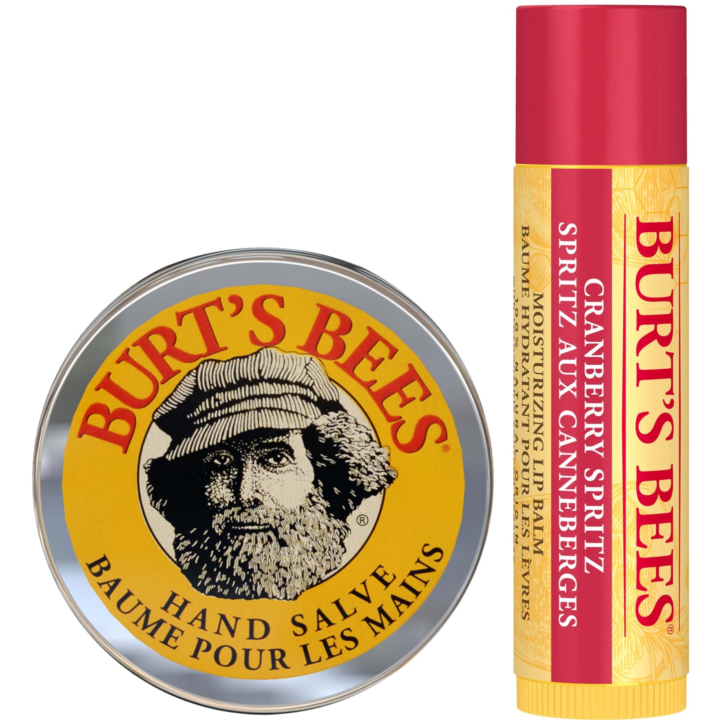 Burt's Bees A Bit of Burt's Bees Cranberry Spritz Lip Balm and Hand Salve Gift Set, Natural Origin Skin Care and Lip Care, 2-Piece Set, 0.15 oz./0.3 Beauty & Personal Care Burt's Bees
