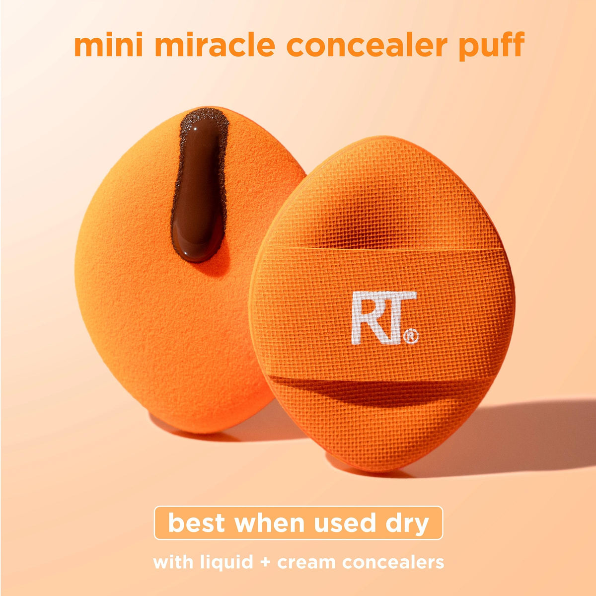Real Techniques Mini Miracle Concealer Puff Trio, Makeup Puff, 3 Count