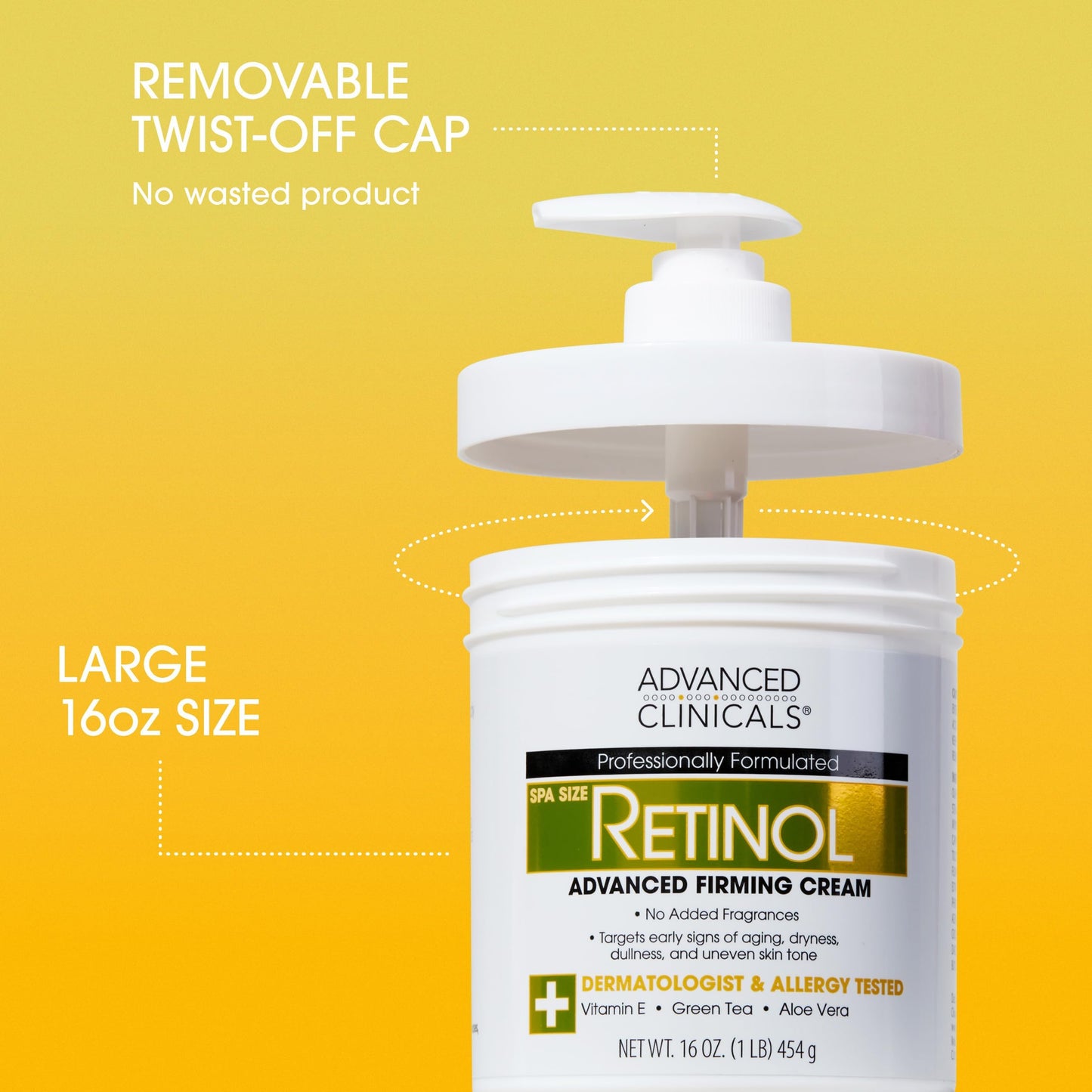 Advanced Clinicals Retinol Body Cream + Hyaluronic Acid Moisturizer 2pc Skincare Set | Face Cream & Body Lotion For Women & Men Helps Improve Beauty & Personal Care Advanced Clinicals