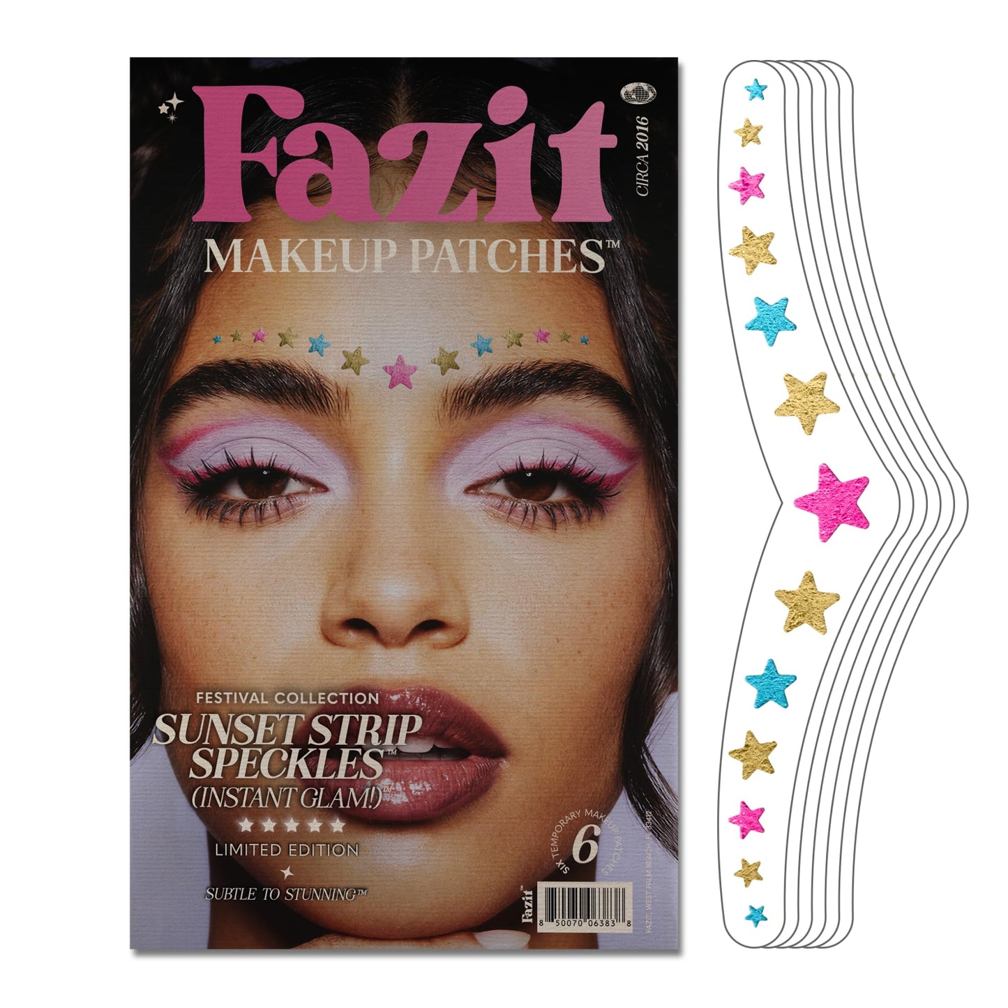 Fazit Makeup Patches - Sunset Strip Speckles - Glow Up Make-Up Patches - Cute Glitter Makeup Accessories for Women - Cosmetic Glitter for Face Beauty & Personal Care Fazit