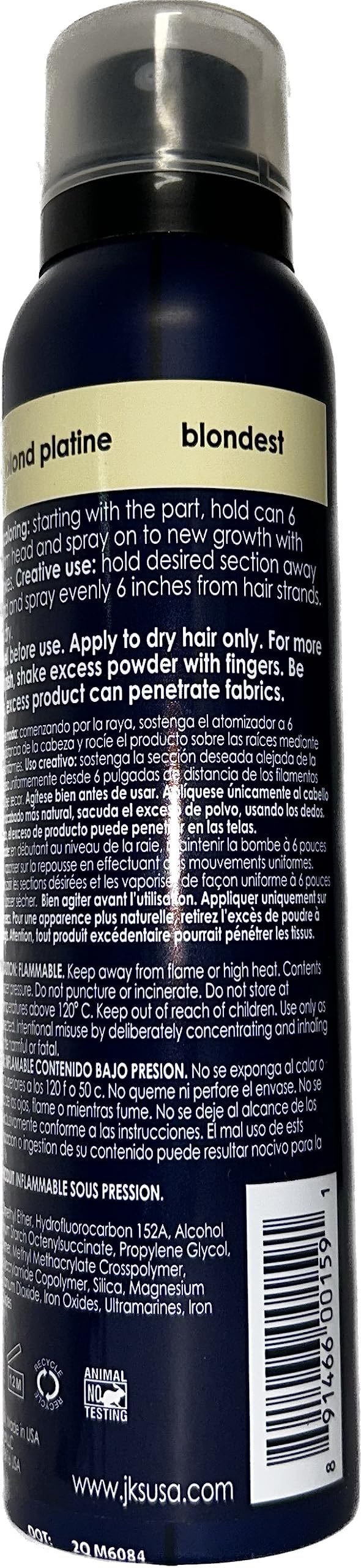 JKS® Touch up spray BLONDEST, temporary hair color spraypowder, especially for the ones bleach their roots Beauty & Personal Care JKS International